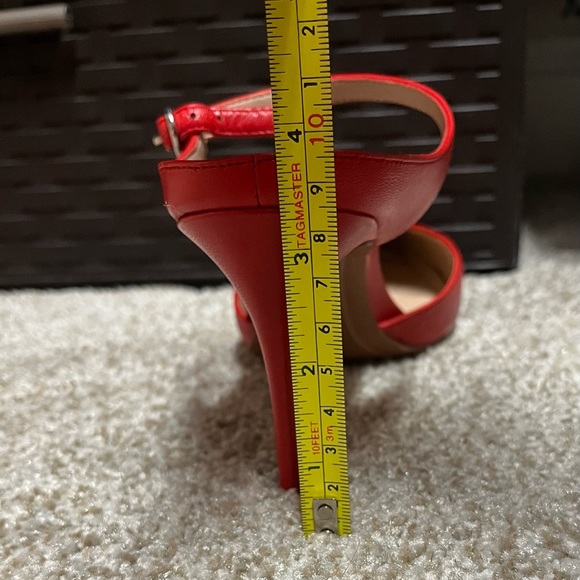 NWB Banana Republic Red Slip On Mule Pump Heel Holiday Shoe Sz 9 - Picture 14 of 14